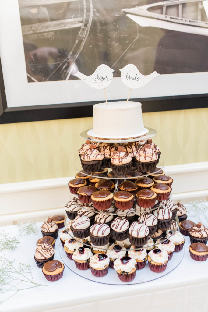 Gluten free wedding cake and cupcakes